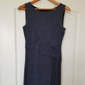 Ann Taylor Sleeveless Knit Polka Dot Dress